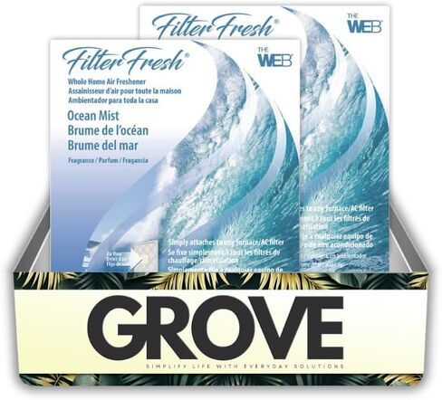 معطرات الغرفة للمنزل من مجموعة معطرات الهواء برائحة رذاذ المحيط من FilterFresh، 0.8 أونصة، مع قطعة قماش من الألياف الدقيقة - توفر انتعاشًا مستمرًا لمنزلك مع سهولة التركيب - مجموعة هدايا (5 عناصر) in Kuwait