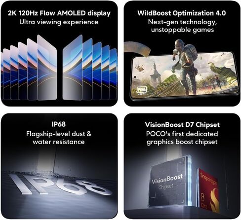Xiaomi Poco F7 Ultra 5G (لـ Tmobile Mint Tello & Global) (512GB + 16GB) AI 2K 6.67 " in Kuwait