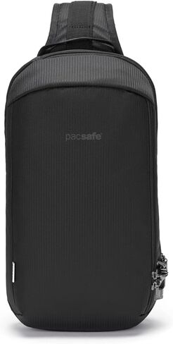 Pacsafe Vibe 325 Econyl 10L مضاد للسرقة Slingpack/Crossbody - يناسب 13 "كمبيوتر محمول ، Econyl Black in Saudi Arabia