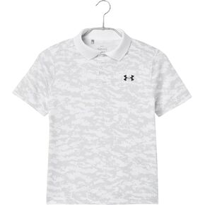 Under Armour Boys' Standard Matchplay Printed Golf Polo, Ether Blue/Halo Gray in Kuwait