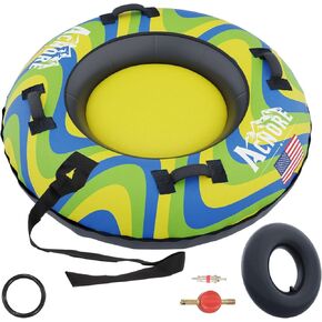 Snow Tubes for Sledding Heavy Duty,42" Inflatable Snow Tube with 4 Handles,Snow Sled for Kids & Adults,Heavy Duty Snow Tube for Kids in Saudi Arabia