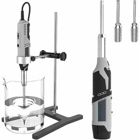 High-Speed Lab Homogenizer 5000-35000rpm, Handheld Emulsifier with Stand, Stainless Steel Probe for Cosmetic Lotion & Laboratory Use, Includes 10mm & 6mm Attachments in Kuwait