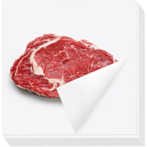 Zooyinfy 150 قطعة من ورق الجزار الأبيض للتسامي، 12 × 12 بوصة، أوراق الجزار للاستعمال مرة واحدة، ورقة لحم مربعة، بدون شمع لتغليف المدخن، مشروع فني بالضغط الحراري للحوم in Kuwait