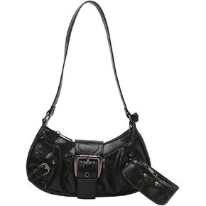 Women's Glossy Y2K Retro Hobo Bags Set PU Leather Underarm Purses Clutch Shoulder Handbags With Coin Wallets in Kuwait