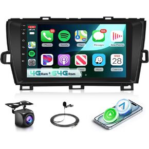 Stereo Carplay Car Stereo لـ Toyota Prius 2010-2015 مع JBL مع شاشة تعمل باللمس بحجم 9 بوصات ، [Qualcomm 8-Core 4+64GB] Upriding Android 13 Car Radio Android Auto BT5.1/DSP/HI-RES AUDIO/WIFI/SWC/GPS/OTA in Kuwait