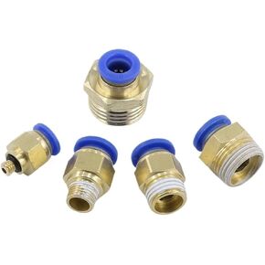 2 قطعة موصل هوائي PC4-M5 إدراج سريع الاتصال السريع غرامة الأسنان متري الموضوع بولي Pipe الأنابيب تركيبات مستقيمة (PC10-M12x1.75) in Kuwait