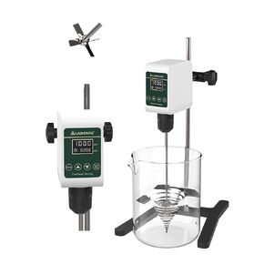 LABHOUSE OS-5S محرك علوي رقمي 10 لتر (H₂O) محرك معمل بقاعدة مسطحة من الفولاذ المقاوم للصدأ ومجاديف تحريك وحامل أكواب | 100-1200 دورة في الدقيقة، 10000 مللي باسكال، التوقيت 1 دقيقة - 24 ساعة in Kuwait