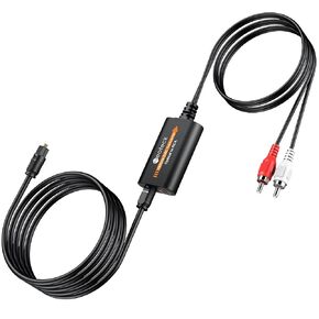 محول Neoteck 192 كيلو هرتز DAC بطول 5.9 قدم/1.8 متر كابل بصري إلى RCA SPDIF إلى RCA محول رقمي إلى تناظري مع مجموعة شرائح مضخم الصوت المدمجة لأجهزة التلفاز عالية الدقة وصناديق الاستقبال ومشغلات DVD/Blu-Ray-مخرج ذكر in Kuwait