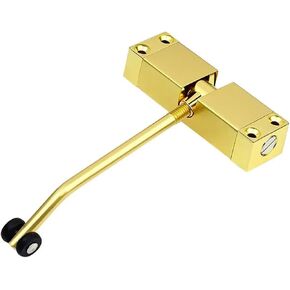 باب زنبركي آمن أسود اللون أقرب إلى الفولاذ المقاوم للصدأ بسرعة قابلة للتعديل باللون الذهبي (DVPEN01-SL) in Kuwait