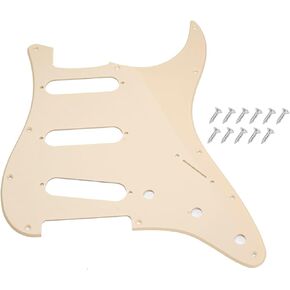 DIAO79NI 11 فتحة SSS Strat Pickguard للحاجز الولايات المتحدة الأمريكية/المكسيكية القياسية ستراتوكاستر الطراز الحديث جيتار كهربائي، هيكل أخضر بني، 4 طبقات. in Kuwait