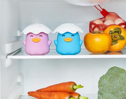 Kreeqe Duck Refrigerator Baking Soda Deodorizer Holder, Odor Absorber and Eliminator, Can Absorb Odor, Food Grade (Purple) in Saudi Arabia