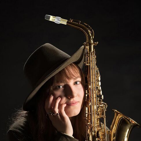 مشبك قصب معدني من Veemoon Alto Saxophone لأجزاء الساكسفون مع مشبك تثبيت، ملحق احترافي ألتو ساكس لأدوات الرياح in Kuwait