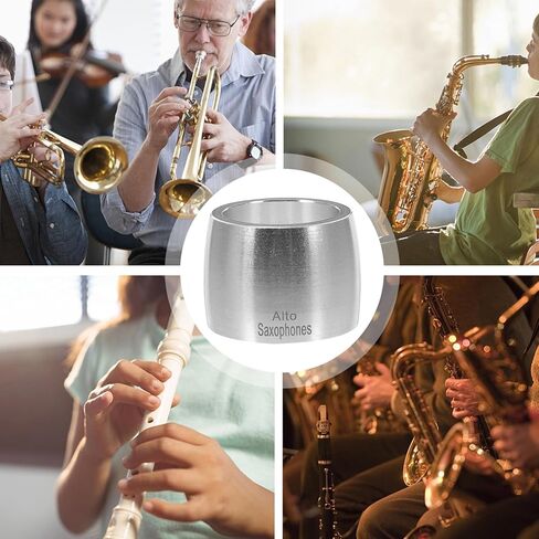 مشبك قصب معدني من Veemoon Alto Saxophone لأجزاء الساكسفون مع مشبك تثبيت، ملحق احترافي ألتو ساكس لأدوات الرياح in Kuwait