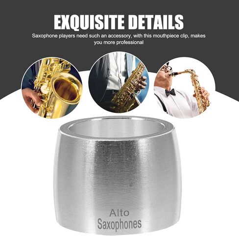 مشبك قصب معدني من Veemoon Alto Saxophone لأجزاء الساكسفون مع مشبك تثبيت، ملحق احترافي ألتو ساكس لأدوات الرياح in Kuwait