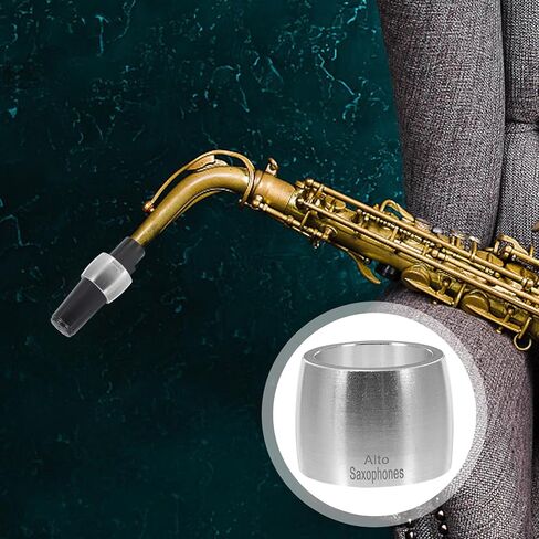 مشبك قصب معدني من Veemoon Alto Saxophone لأجزاء الساكسفون مع مشبك تثبيت، ملحق احترافي ألتو ساكس لأدوات الرياح in Kuwait
