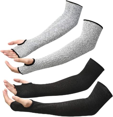 Geyoga Arm Protection Sleeves Level 5 Cut 2 Pairs Heat Resistant Sleeves Protectors for Thin Skin Bruising Men Women in Saudi Arabia