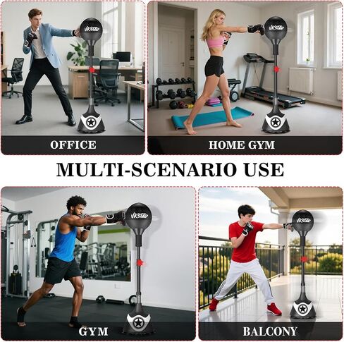 Boxing Bag with Stand for Teens & Adults -for Training Boxing Equipment Stress Relief and Fitness Set with Speed Bag & Gloves，Home Gym Equipment in Saudi Arabia