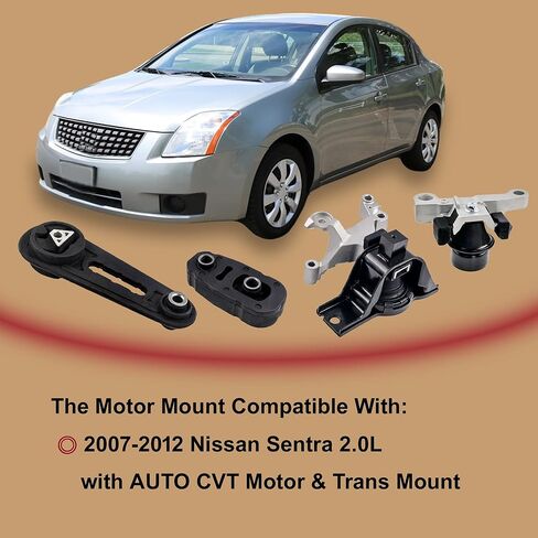 Engine Mount Set of 4 Compatible with Nissan Sentra 2.0L 2007 2008 2009 2010 2011 Automatic CVT Replace A4348HY A4345 A4318 A4346 Front Rear in Saudi Arabia