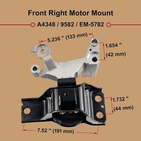 Engine Mount Set of 4 Compatible with Nissan Sentra 2.0L 2007 2008 2009 2010 2011 Automatic CVT Replace A4348HY A4345 A4318 A4346 Front Rear in Saudi Arabia