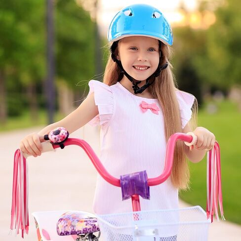 Yuanan Bike Streamers Bike Tassels for Kids, Pink Bikes Tassels, 1 Pair Kids Bikes Accessories for Scooter Bicycle Tricycle Balance Handlebar Streamers Decorations Bikess Tassel for Girls in Saudi Arabia