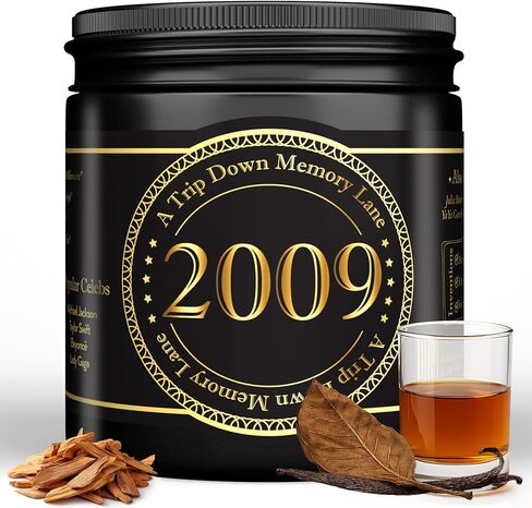 Birth Year Candle - 1975 Birthday Gifts for Men - Soy Candle 50th Birthday Gifts for Him, 50th Presents for Men - Smoked Vanilla & Sandalwood Scent, 8oz Reusable Jar, 40Hr Burn Time in Saudi Arabia