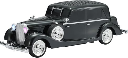 مكبر صوت بلوتوث WSTER Vintage Car، طراز كلاسيكي قديم مع صوت قوي، ميكروفون مدمج، اقتران TWS مزدوج، مخرج متعدد الواجهات، مكبر صوت خارجي لاسلكي محمول للحفلات والشاطئ (أسود) in Kuwait