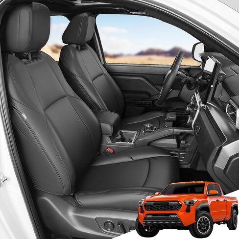 Full Coverage Seat Covers Fit for Toyota Tacoma 2024 2025 Double Cab Crew Cab SR SR5 TRD Sport TRD Off-Road Limited Leather Seat Cushion Protectors Full Set (5 Seats) in Saudi Arabia