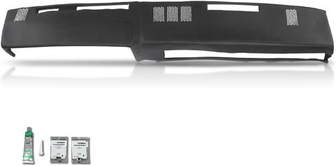 لوحة داش Dash Dashboard Cover Black Plastic متوافقة مع GMC Chevy بالحجم الكامل Pickup 1981-1987 ، Fit GMC Chevy SUV 1981-1991 in Saudi Arabia