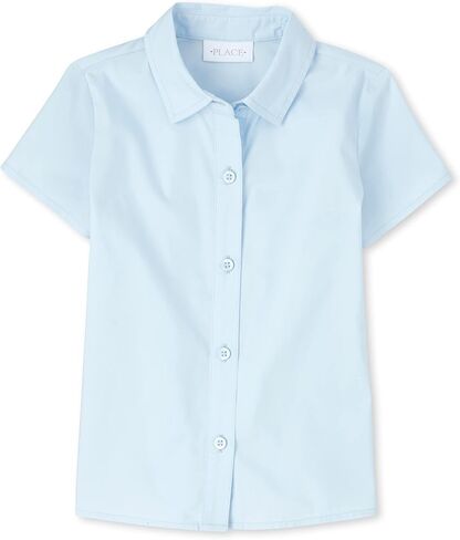 The Children's Place,Girls,Short Sleeve Poplin Button Down Shirt,White 2-Pack,3X-Large in Saudi Arabia