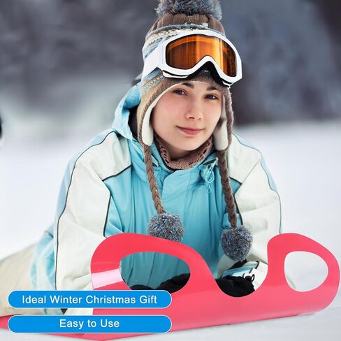 8 Pcs Large 54" Snow Sled for Adults Snowflake Slider Mat, Flexible Roll Up Sleds for Snow, Lightweight Carpet Plastic Snowboard Sled High Speed for Winter Ski Outdoor Game, 4 Colors in Kuwait