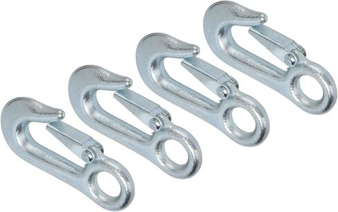 Qiilu Heavy Duty Winch Set - 4Pcs Galvanized Clevis Slip Hooks for Towing Trailers and Yachts,Includes Safety Latches (108 * 20mm) in Saudi Arabia