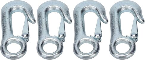 Qiilu Heavy Duty Winch Set - 4Pcs Galvanized Clevis Slip Hooks for Towing Trailers and Yachts,Includes Safety Latches (108 * 20mm) in Saudi Arabia