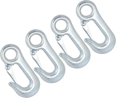 Qiilu Heavy Duty Winch Set - 4Pcs Galvanized Clevis Slip Hooks for Towing Trailers and Yachts,Includes Safety Latches (108 * 20mm) in Saudi Arabia