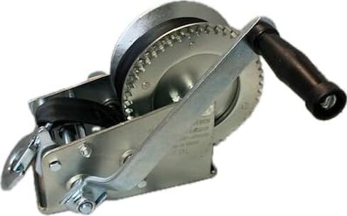 3200lbs Heavy Duty Boat Trailer Winch with 32FT Strap，2-Way Ratchet 4:1/8:1 Gear Trailer Winch，Portable Hand Crank Winch for Boat, Truck, Trailer, RV, ATV, Jet Ski in Saudi Arabia