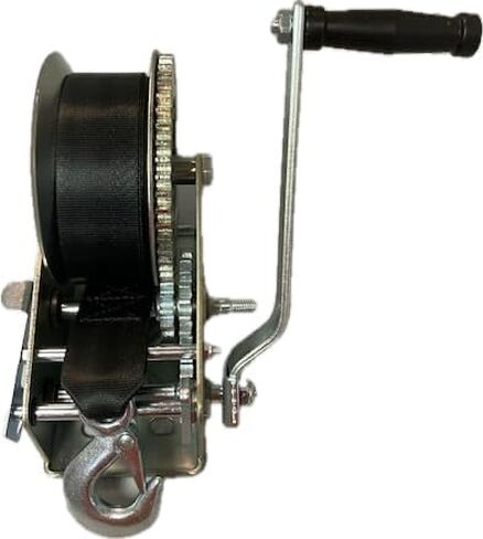 3200lbs Heavy Duty Boat Trailer Winch with 32FT Strap，2-Way Ratchet 4:1/8:1 Gear Trailer Winch，Portable Hand Crank Winch for Boat, Truck, Trailer, RV, ATV, Jet Ski in Saudi Arabia