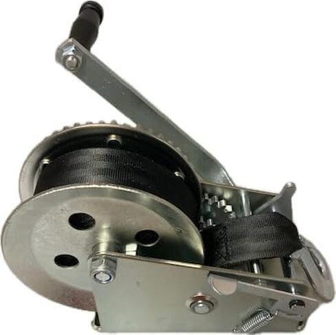 3200lbs Heavy Duty Boat Trailer Winch with 32FT Strap，2-Way Ratchet 4:1/8:1 Gear Trailer Winch，Portable Hand Crank Winch for Boat, Truck, Trailer, RV, ATV, Jet Ski in Saudi Arabia