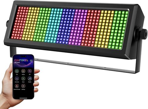 LED Stage Strobe Light ، 960 LEDS RGBW DJ Strobe Lights مع 48 مقاطع RGB و 8 أبيض من DMX Control Master-Spolve Play for Event Stage Club Bar Party Lighting Lighting in Kuwait