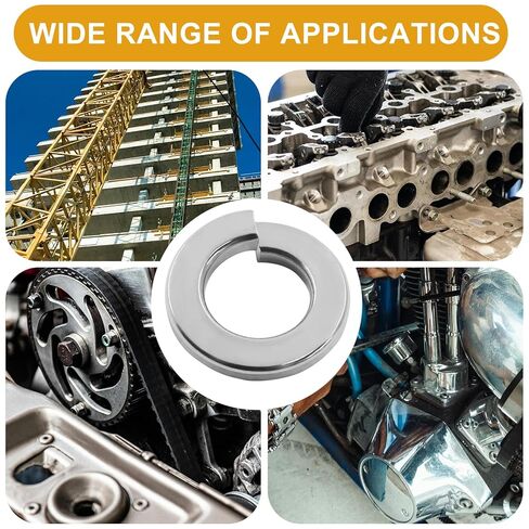 Hordion 50PCS 3/8" Split Lock Washer, Stainless Steel Spring Lock Washer in Saudi Arabia