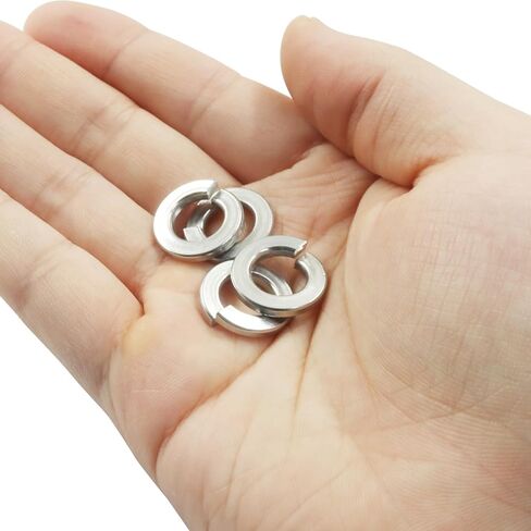 Hordion 50PCS 3/8" Split Lock Washer, Stainless Steel Spring Lock Washer in Saudi Arabia