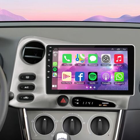 4+64 جيجابايت من الراديو للسيارة لـ Toyota Matrix 2003-2004 & Pontiac Vibe 2003-2008 مع Carplay و Android Auto ، 9 بوصة IPS Car Stereo مع التحكم الصوتي Bluetooth in Kuwait