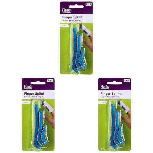 جبيرة أصابع فلينتس، تدعم وتحمي الأصابع، ملاءمة مريحة مصممة لحماية الأصابع، عبوة اقتصادية تحتوي على 3 أحجام متنوعة in Kuwait