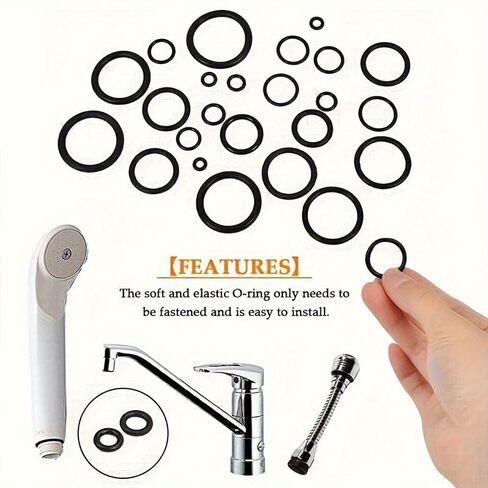 225 Pcs O Ring Kit 20 Size Rubber Assortment Set, Assortment for Pipe Valve Mechanical Equipment Sealing Air Water Liquid Leak Repair Industrial Maintenance Workshop Plumbing in Saudi Arabia