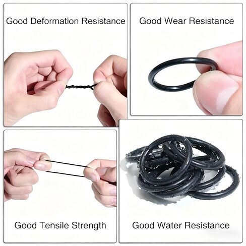 225 Pcs O Ring Kit 20 Size Rubber Assortment Set, Assortment for Pipe Valve Mechanical Equipment Sealing Air Water Liquid Leak Repair Industrial Maintenance Workshop Plumbing in Saudi Arabia
