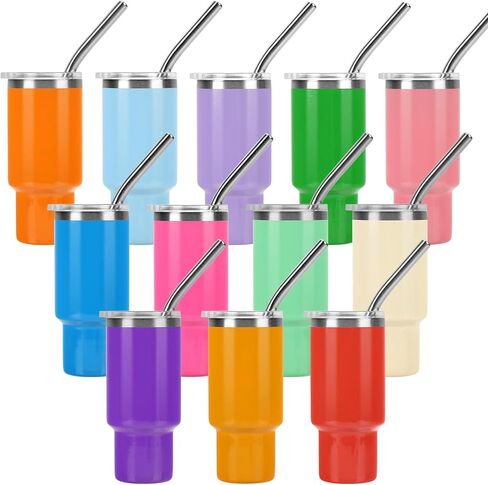 Cute Shot Glasses with Straw 2oz, Mini Shot Tumbler with Lid and Straw, Kawaii Insulated Tumblers for Espresso Coffee Spirits Cute Stuff Funny Gifts, Deep Pink in Saudi Arabia
