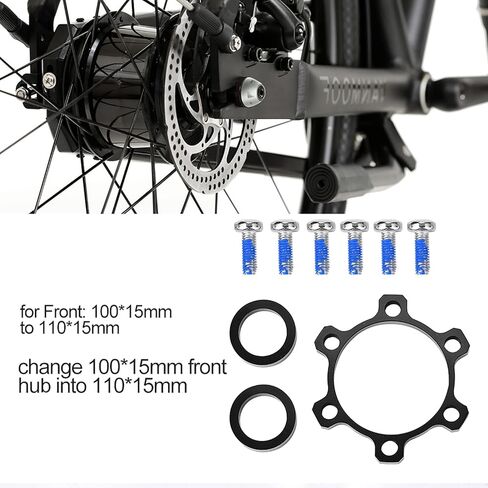 Pilipane bikes Hub Adapter , Alloy Gear Front Rear bikes Boost Hub Conversion Adapter bikes Thru Axle Accessory (15mm x 100mm to 110mm) , bikes disc Brake Conversion bikes Tailgate pad Adapter in Saudi Arabia