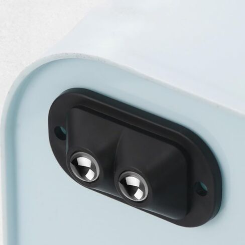 NULYLU ​​8 قطع عجلات دوارة صغيرة لاصقة لصناديق التخزين وعجلات كروية للأجهزة الصغيرة مع محامل مزدوجة سوداء صغيرة لصناديق القمامة والمنظمات in Kuwait