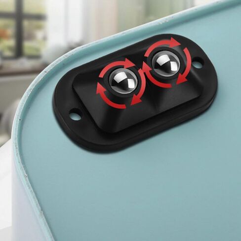 NULYLU ​​8 قطع عجلات دوارة صغيرة لاصقة لصناديق التخزين وعجلات كروية للأجهزة الصغيرة مع محامل مزدوجة سوداء صغيرة لصناديق القمامة والمنظمات in Kuwait