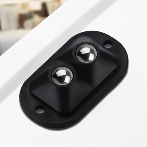 NULYLU ​​8 قطع عجلات دوارة صغيرة لاصقة لصناديق التخزين وعجلات كروية للأجهزة الصغيرة مع محامل مزدوجة سوداء صغيرة لصناديق القمامة والمنظمات in Kuwait