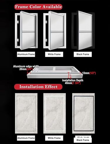باب لوحة وصول مجوف للبلاط، فتحة فحص مخفية مع مزلاج يعمل باللمس، باب وصول معدني متين لسهولة الصيانة والإصلاحات in Kuwait