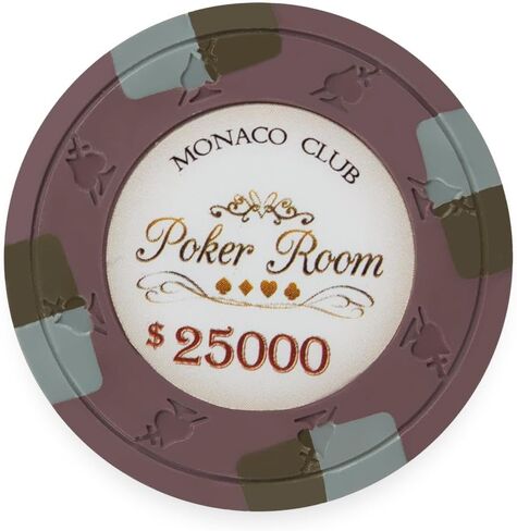 Playzaic 13.5 جرام Monaco Club Premium Poker Chips (50 حزمة) مجموعة مركبة من الطين الثقيل - رقائق كازينو كبيرة مع فئات تكساس هولدم، بلاك جاك - ملحقات ألعاب الرهان (0.50 دولار برتقالي) in Kuwait